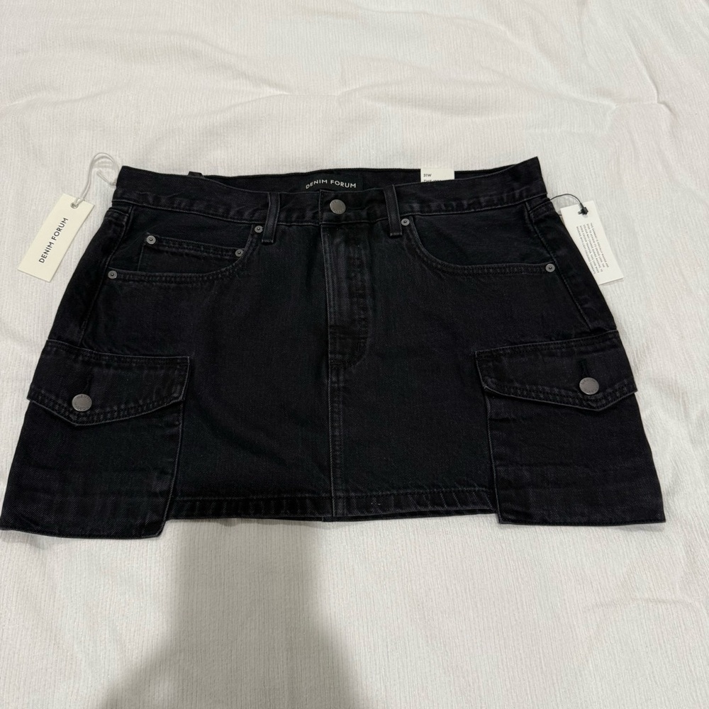 Denim Forum Women's Black Denim Skirt